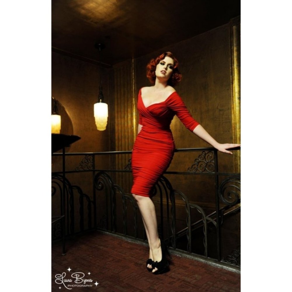 Laura Byrnes Red Wiggle Dress 3X